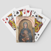 Jungfrau Maria und Jesus Mosaik Spielkarten (Rückseite)