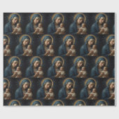 Jungfrau Maria und Jesus Weihnachten Geschenkpapier (Flach)