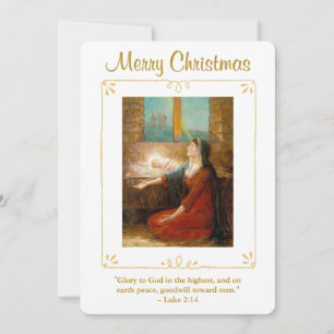 Jungfrau Maria und Jesuskind religiöses Weihnachte Feiertagskarte