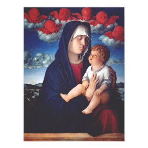 Jungfrau Maria und Kind Klassische Religiöse Kunst Fotodruck