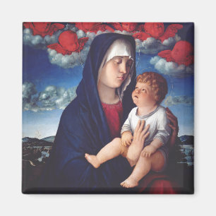 Jungfrau Maria und Kind Klassische Religiöse Kunst Magnet
