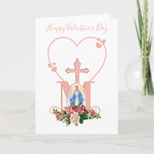 Jungfrau Maria Valentinstag Religiös Katholisc Karte