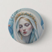 Jungfrau Mary Abzeichen Button (Vorderseite)