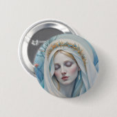 Jungfrau Mary Abzeichen Button (Vorne & Hinten)