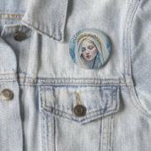 Jungfrau Mary Abzeichen Button (Beispiel)