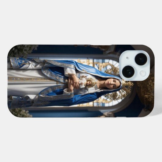 Jungfrau Mary and Baby Jesus Case-Mate iPhone Hülle (Rückseite (Horizontal))