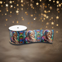 Jungfrau Mary and Baby Jesus Halted Glass