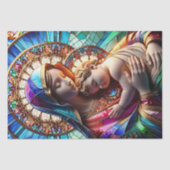 Jungfrau Mary and Baby Jesus Halted Glass Seidenpapier (Vorderseite)