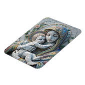Jungfrau Mary and Baby Jesus | Mosaikstatue Magnet (Linke Seite)