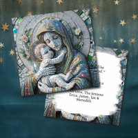 Jungfrau Mary and Baby Jesus | Religiös-Mosaik