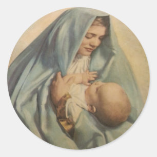 Jungfrau Mary and Baby Jesus Sticker