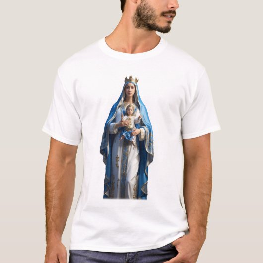 Jungfrau Mary and Baby Jesus T-Shirt (Vorderseite)