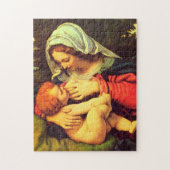 Jungfrau Mary and Child von Andrea Solario Puzzle (Vertikal)
