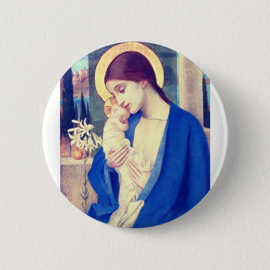 Jungfrau Mary and Child von Marianne Stokes Button (Vorderseite)