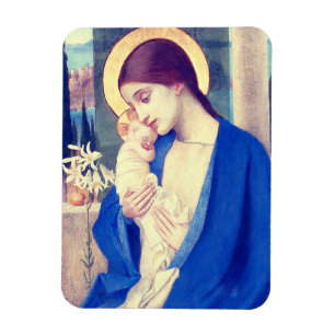 Jungfrau Mary and Child von Marianne Stokes Magnet