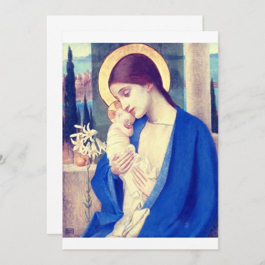 Jungfrau Mary and Child von Marianne Stokes Save The Date (Vorne/Hinten)