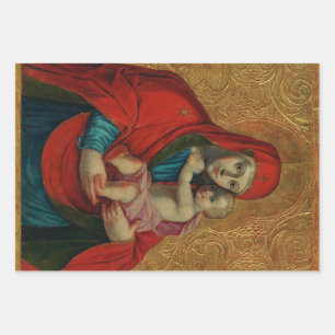 Jungfrau Mary and Jesus Child von Jan Rombauer Geschenkpapier Set