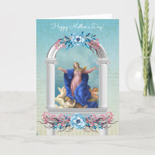Jungfrau Mary Angels zum Tag der religiösen Mütter Karte