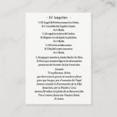 Jungfrau Mary Angelus Gebet Visitenkarte (Rückseite)