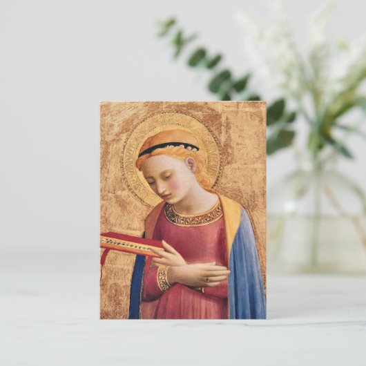 Jungfrau Mary Annuncion von Fra Angelico Postkarte (Stehend Vorderseite)