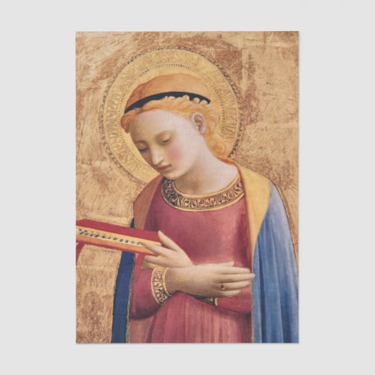 Jungfrau Mary Annuncion von Fra Angelico Seidenpapier (Vorderseite)