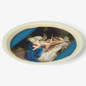 Jungfrau Mary, Baby Christus Jesus, mit Engeln Pappteller (Schrägansicht)