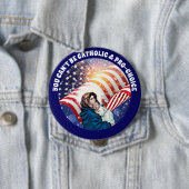 Jungfrau Mary Baby Jesus American Flag Button (Beispiel)