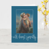 Jungfrau Mary Baby Jesus Beerdigung Beileid Beilei Karte (Gelbe Blume)