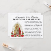 Jungfrau Mary Baby Jesus katholische Gedenkstätte  Karte (Vorderseite/Rückseite Beispiel)