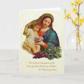 Jungfrau Mary Baby Jesus Religious Mthers Zitat Karte (Gelbe Blume)