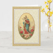 Jungfrau Mary Baby Karte (Gelbe Blume)