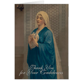 Jungfrau Mary Beerdigung Beileid Heilige Karte Dan