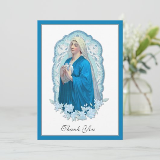 Jungfrau Mary Beerdigung Beileid Heilige Karte Dan (Stehend Vorderseite)