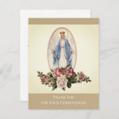 Jungfrau Mary Beerdigung Beileid Heilige Karte Dan (Vorne/Hinten)