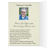 Jungfrau Mary Beerdigung Beileid Heilige Karte Dan (Innen (Links))