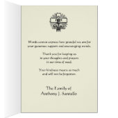 Jungfrau Mary Beerdigung Beileid Heilige Karte Dan (Innen (Rechts))