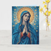 Jungfrau Mary Beileid Faltkarte Karte (Gelbe Blume)