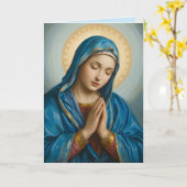 Jungfrau Mary Beileid Faltkarte Karte (Gelbe Blume)