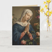 Jungfrau Mary Beileid Faltkarte Karte (Gelbe Blume)