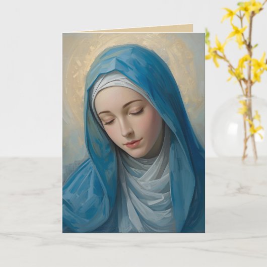 Jungfrau Mary Beileid Karte (Gelbe Blume)