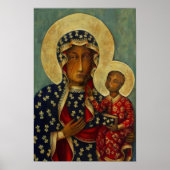Jungfrau Mary Black Madonna von Czestochowa Poster (Vorne)