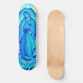 Jungfrau Mary Blue Skate Deck Skateboard (Vorderseite)