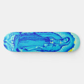 Jungfrau Mary Blue Skate Deck Skateboard (Horizontal)
