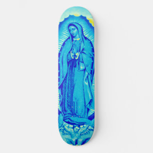 Jungfrau Mary Blue Skate Deck Skateboard