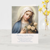 Jungfrau Mary Bluoral Denken Sie an Ihr Gebet Karte (Gelbe Blume)