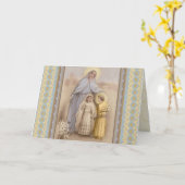 Jungfrau Mary Christ Erste Kommunion Card Karte (Gelbe Blume)