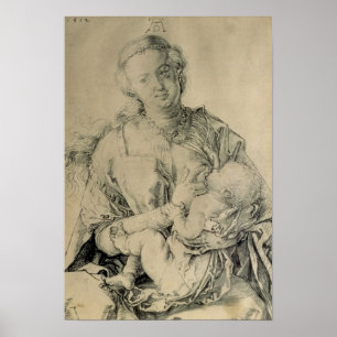 Jungfrau Mary, die das Christus-Kind, 1512 säugt Poster