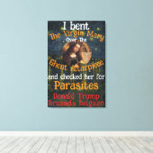 Jungfrau Mary Donald TRUMP Ticks Parasiten Leinwanddruck (Insitu (Holzboden))