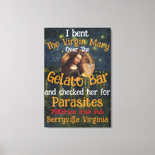 Jungfrau Mary Donald TRUMP Ticks Parasiten Leinwanddruck