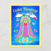 Jungfrau Mary Easter Segnungen Postkarte (Vorderseite)
